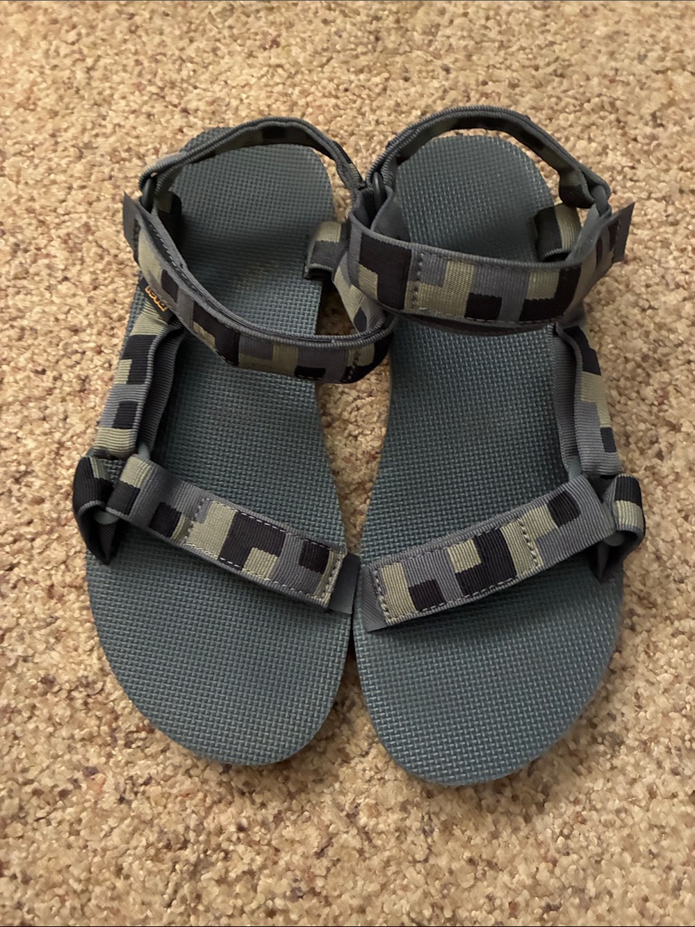 Teva Men's Gray Green Webbing Sport Sandals